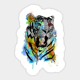 Watercolor Tiger Sticker